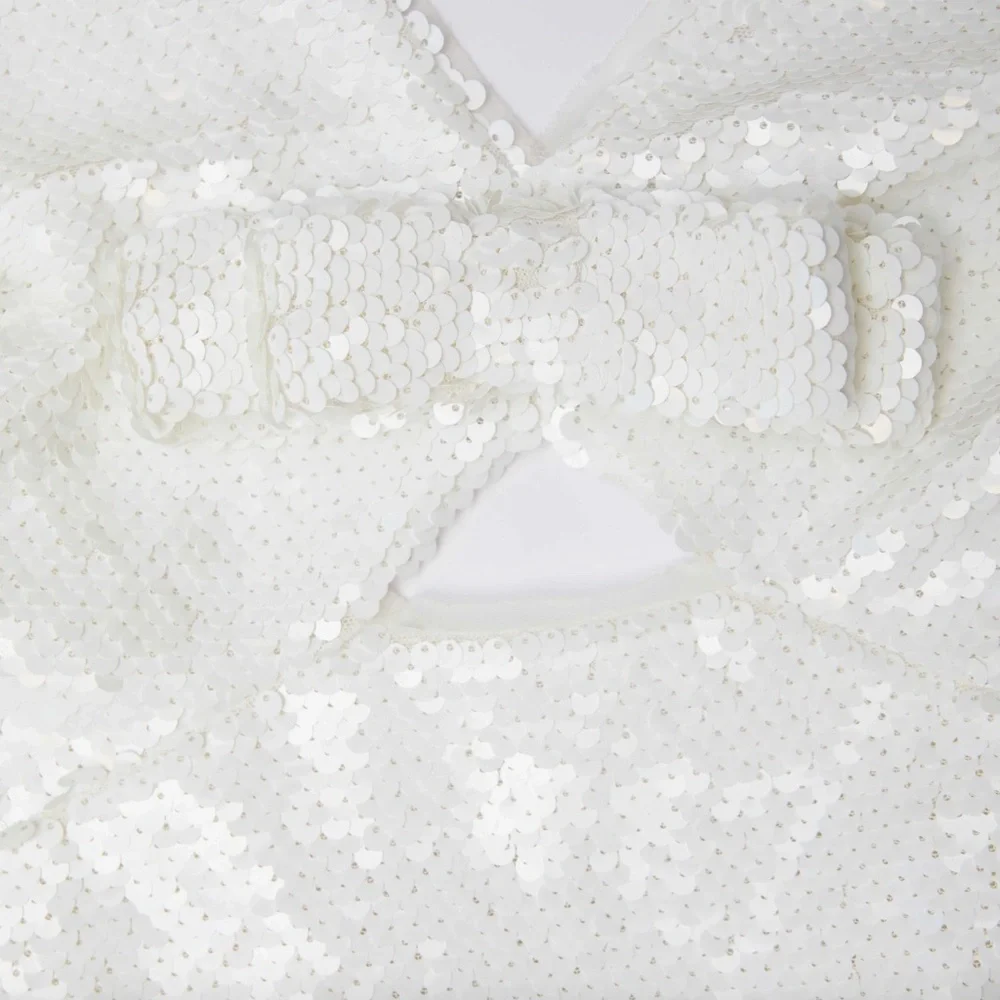 self-portrait White Sequin Mini Dress Size US8 - MSRP $585 -  NWT - Picture 5 of 9